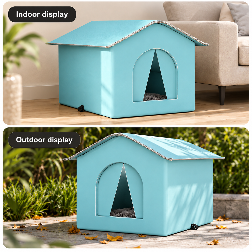 Outdoor Pet Cave – Waterproof Foldable Winter Bed - TillyPaw