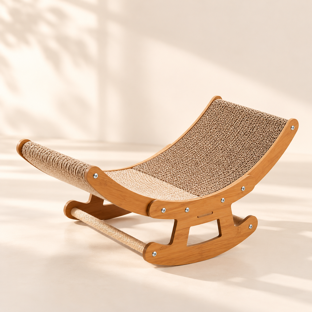 Rocking Chair Cat Scratcher – Cardboard Lounge Bed - TillyPaw