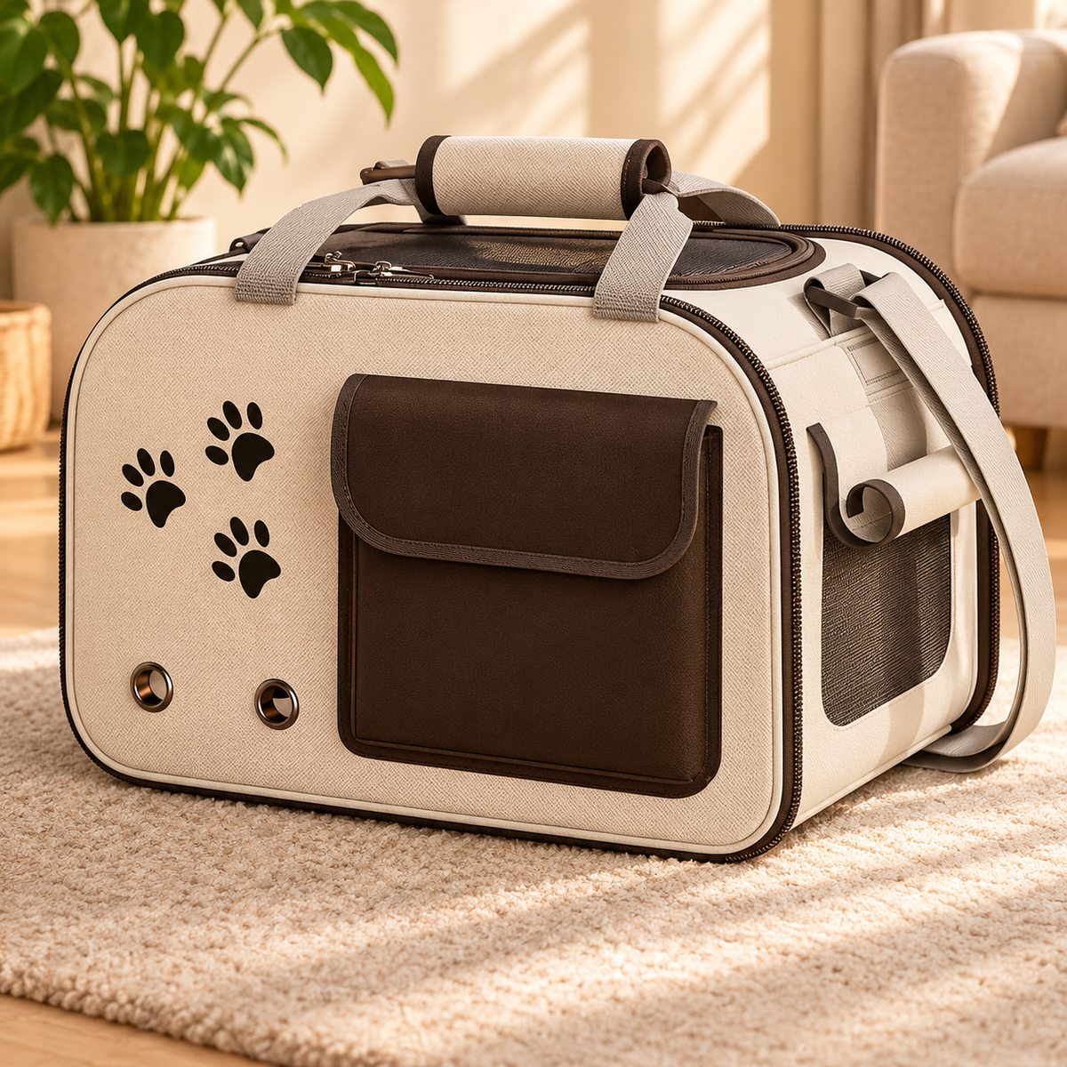 Pet Carrier – Shoulder Travel Bag for Cats & Small Dogs - TillyPaw