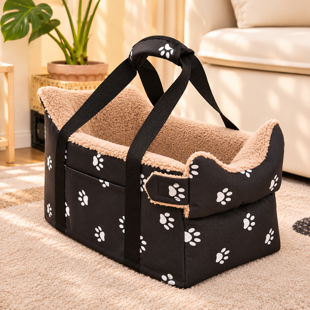 Dog Car Seat – Paw Print Console Booster for Small Dogs - TillyPaw