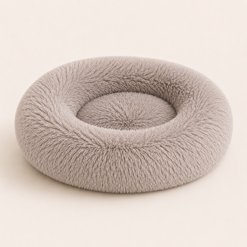 Round Dog Bed - Soft Plush Machine Washable Pet Bed - TillyPaw