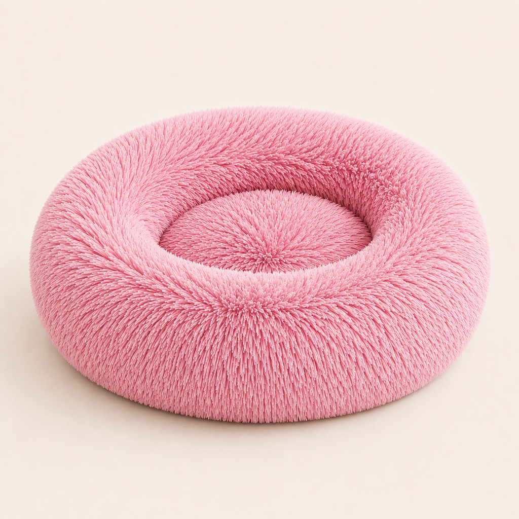 Round Dog Bed - Soft Plush Machine Washable Pet Bed - TillyPaw