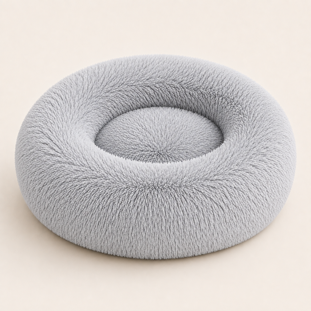Round Dog Bed - Soft Plush Machine Washable Pet Bed - TillyPaw