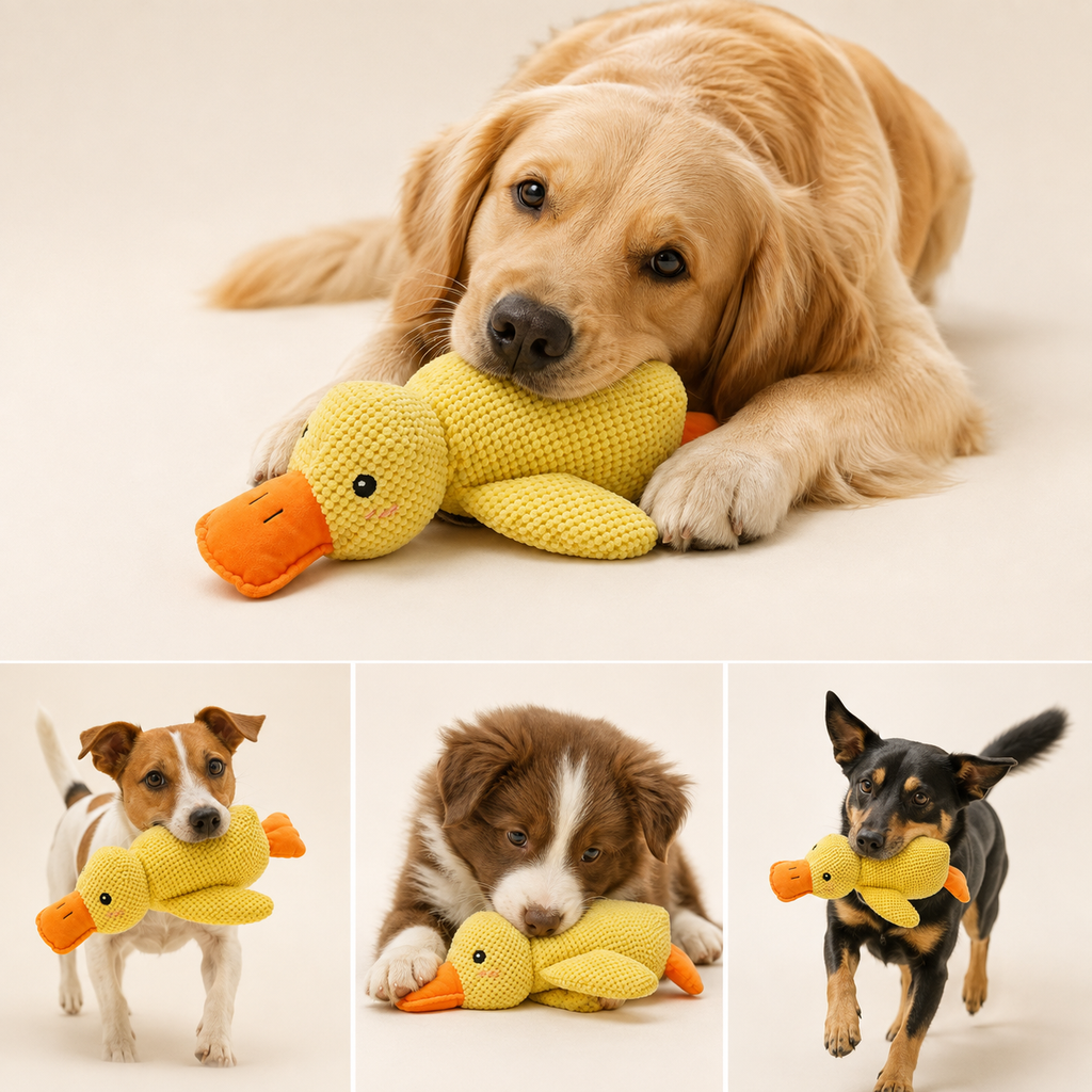 Duck Dog Toy - Plush Quacking Sound Toy for Dogs - TillyPaw