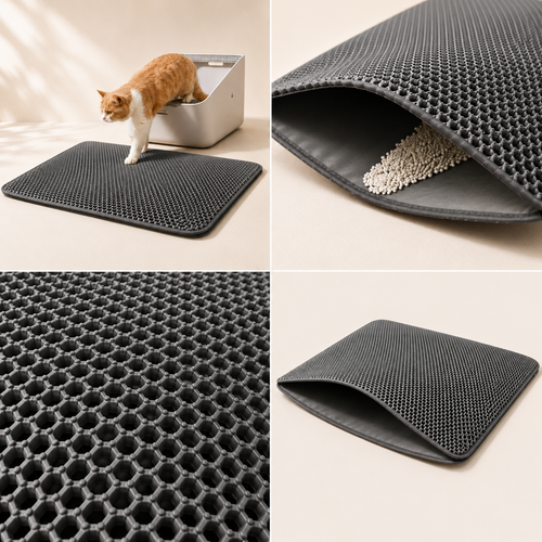 Cat Litter Mat - Waterproof Double-Layer Litter Trapping Mat - TillyPaw