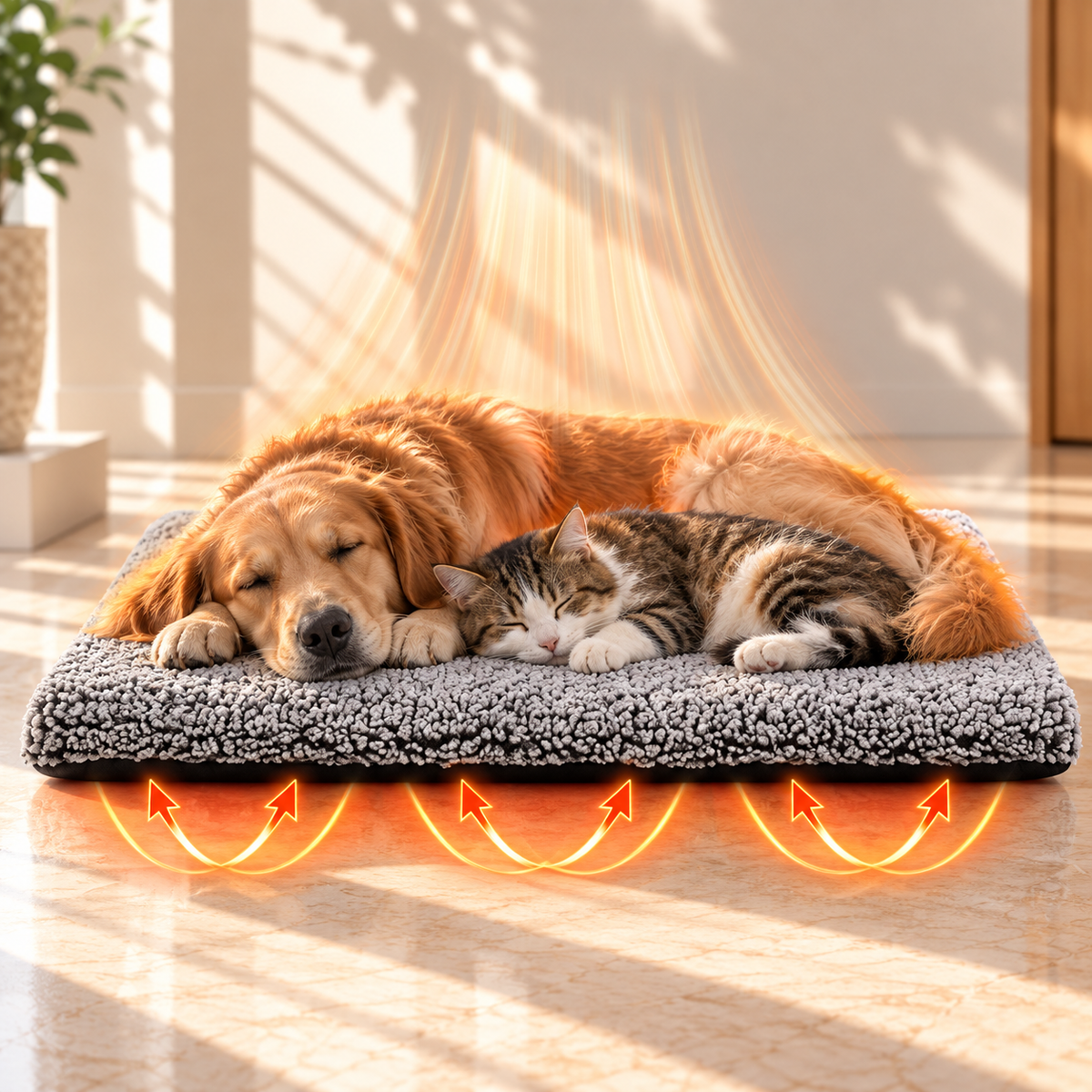 Warming Pet Mattress – Washable Non-Slip Mat for Dogs & Cats - TillyPaw