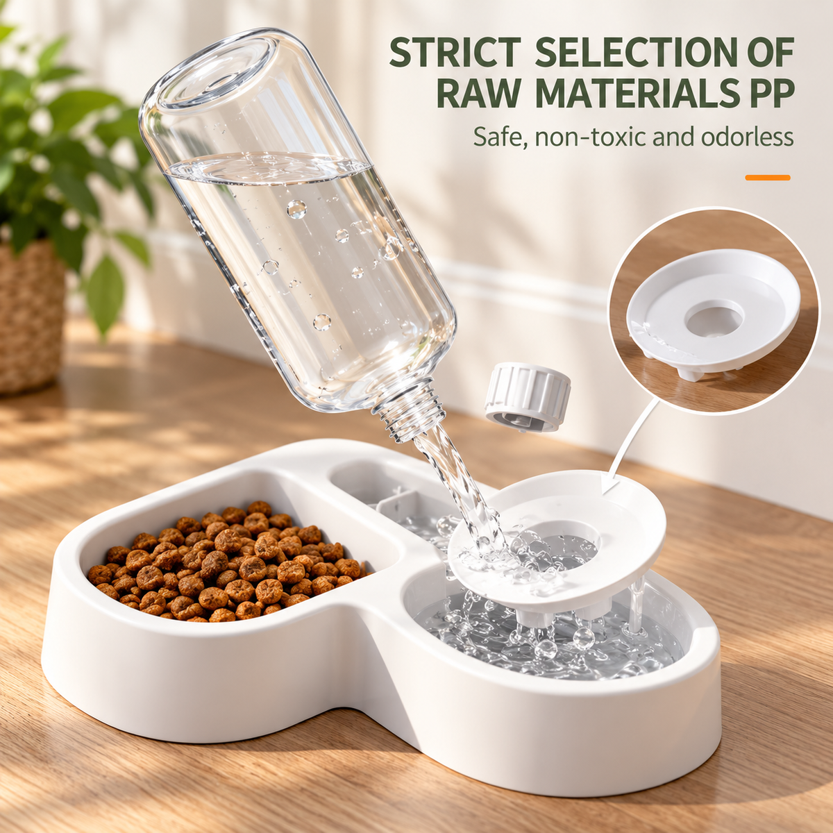 Automatic Drinking Pet Bowl – Dual-Use Feeding and Drinking Basin - TillyPaw