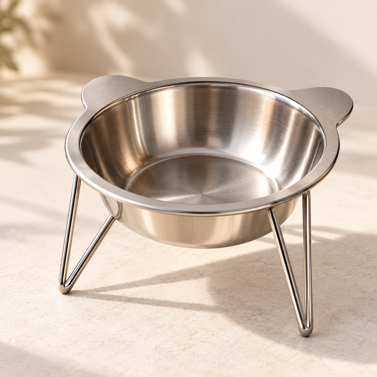 Slanted Steel Pet Bowl – Tilted Feeder for Dogs and Cats - TillyPaw
