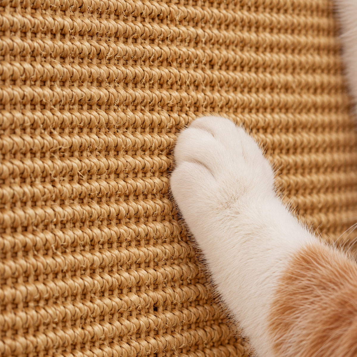 Standing Sisal Cat Scratcher with Hanging Ball - TillyPaw