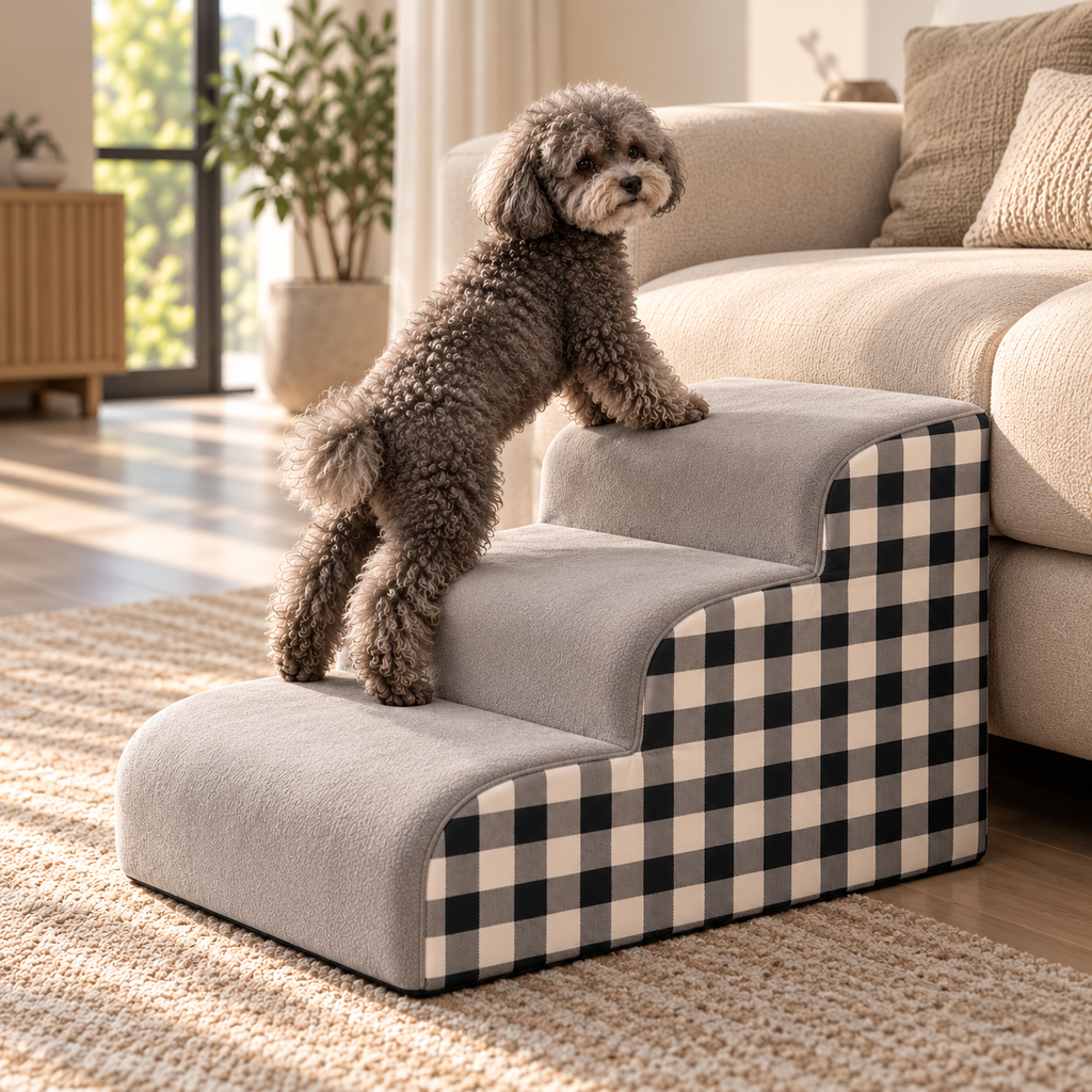 Dog Stairs – Detachable Foam Bedside Steps - TillyPaw