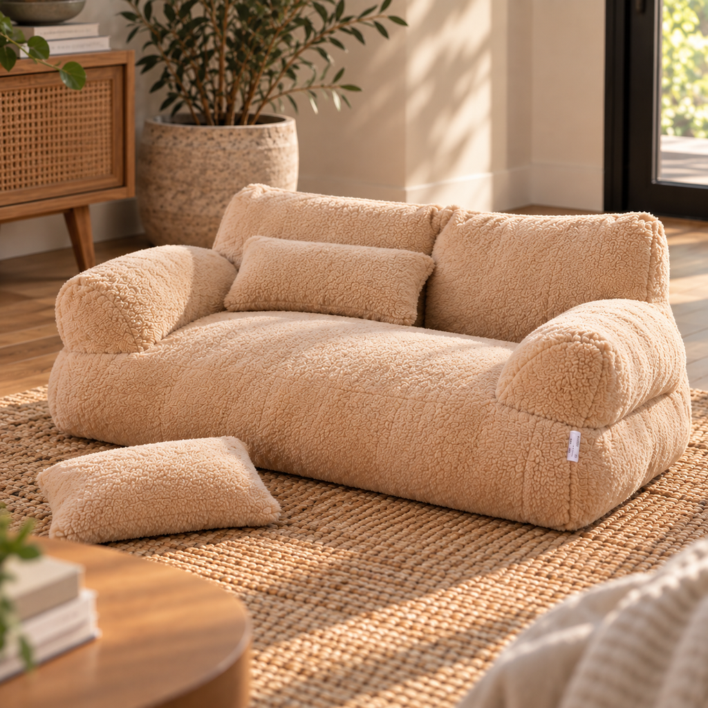 Cat Sofa Bed – Soft Plush Nest with Cushion - TillyPaw