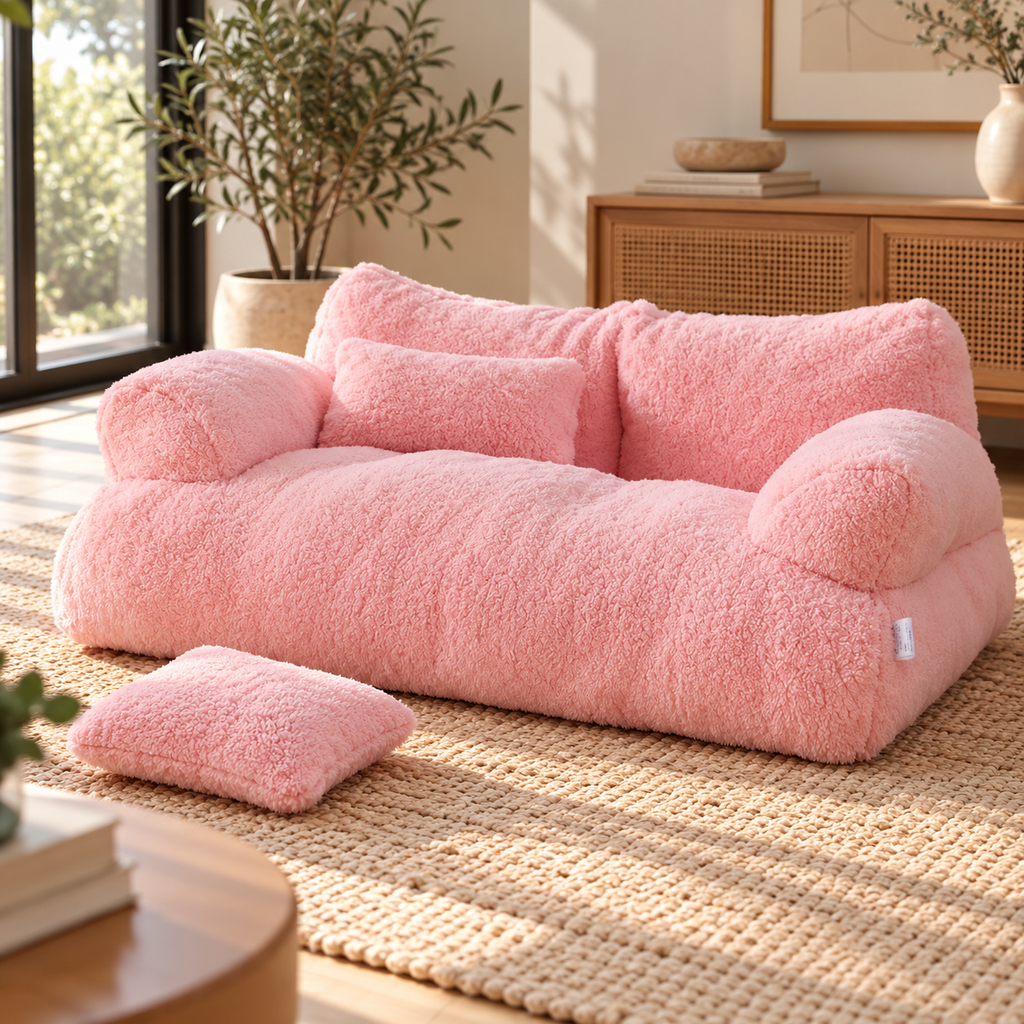 Cat Sofa Bed – Soft Plush Nest with Cushion - TillyPaw