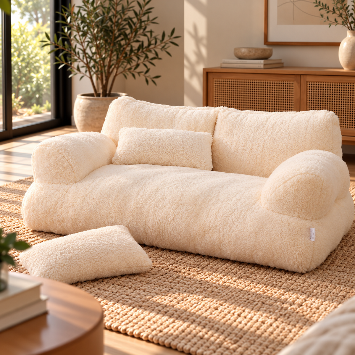 Cat Sofa Bed – Soft Plush Nest with Cushion - TillyPaw