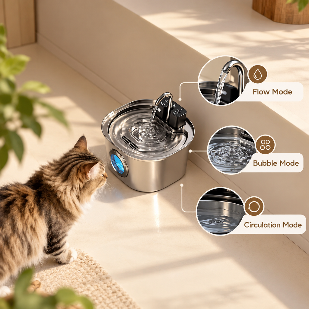 Cat Water Fountain – Wireless Recharging Sensor Dispenser - TillyPaw