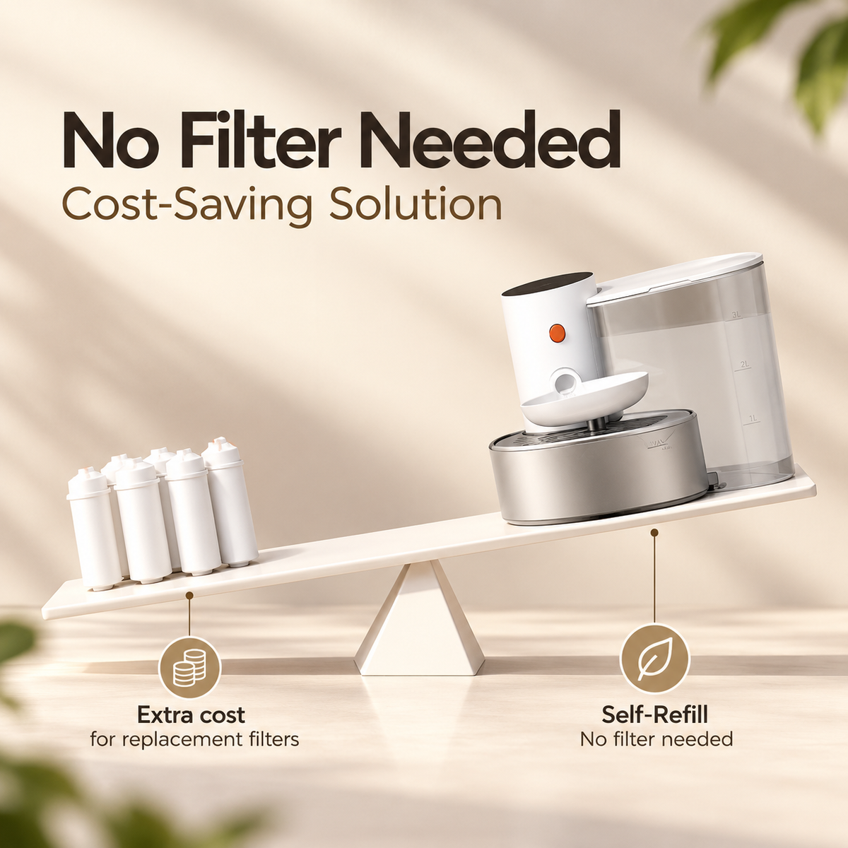 Pet Water Fountain – Filter-Free with Dual Water Tanks - TillyPaw