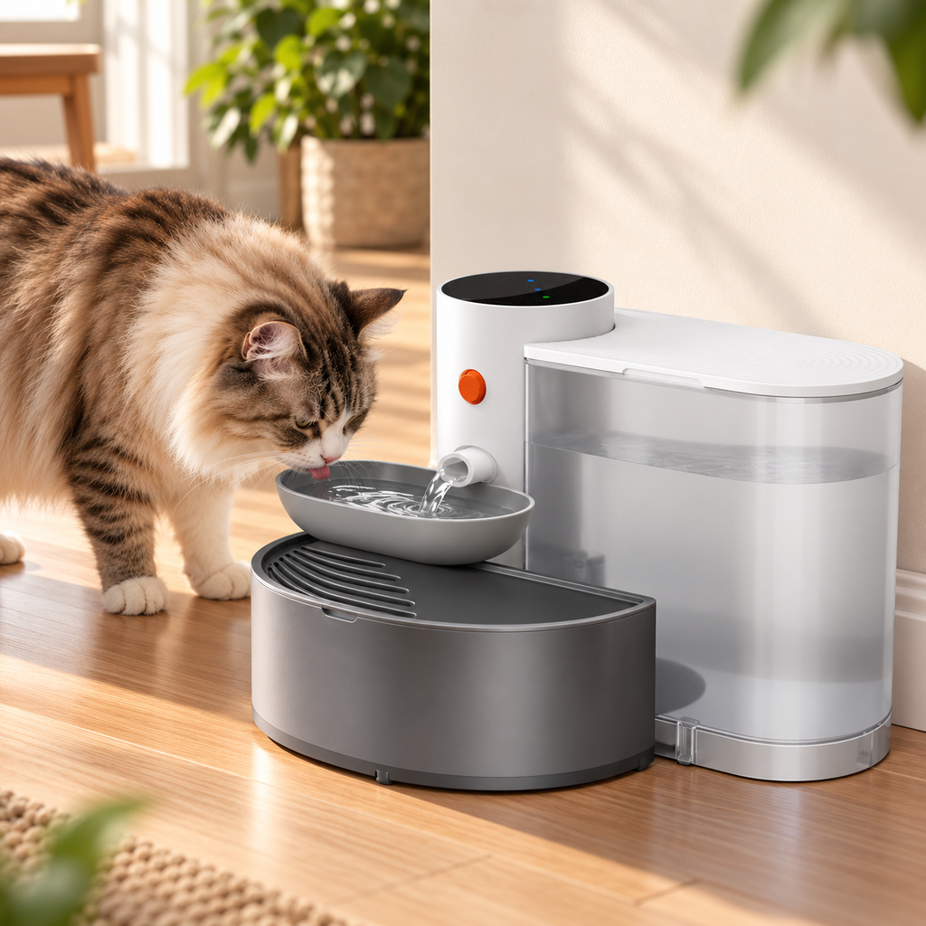 Pet Water Fountain – Filter-Free with Dual Water Tanks - TillyPaw