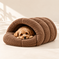 Plush Donut Dog & Cat Bed – Round Faux Fur Nest - TillyPaw