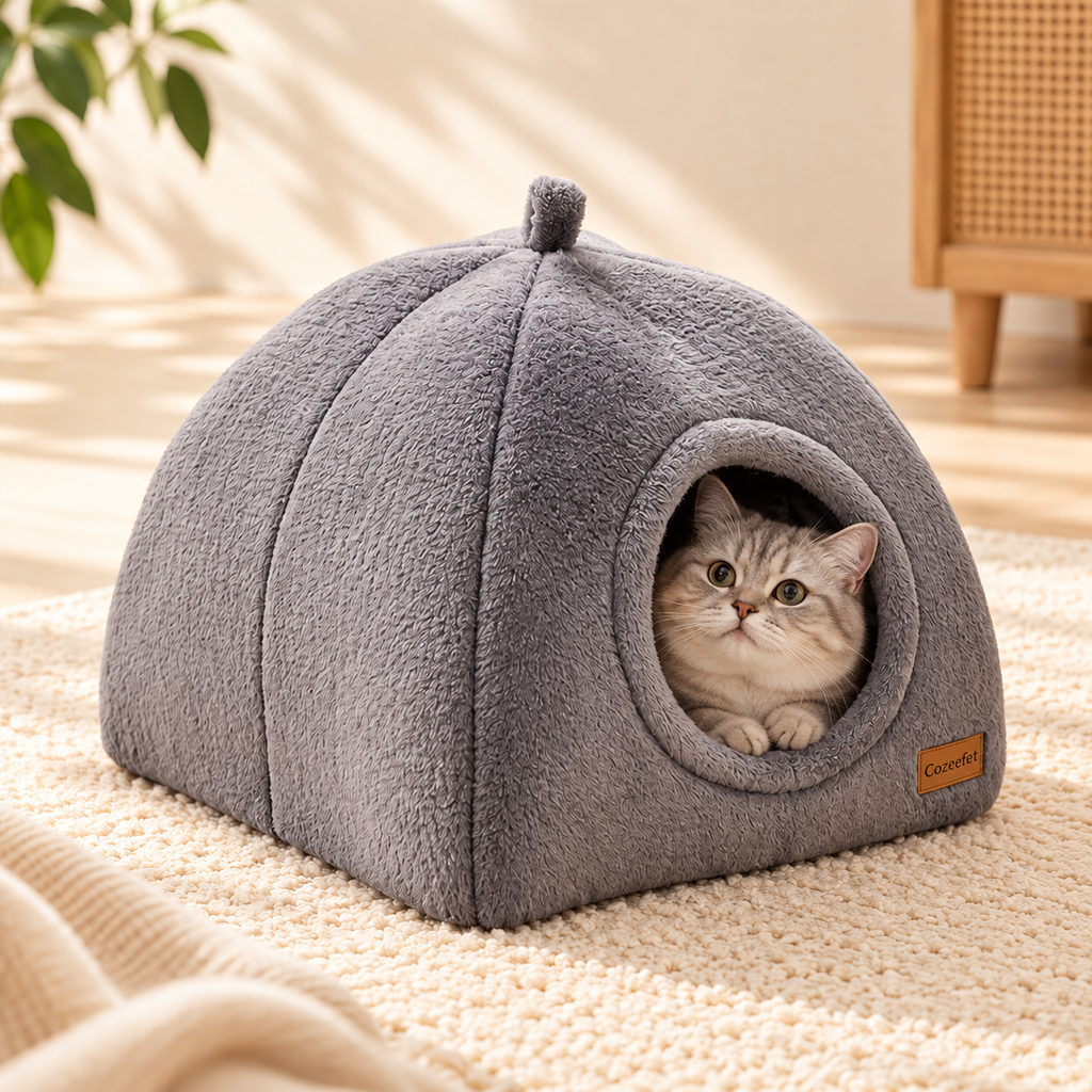 Strawberry Pet Bed – Cosy Nest for Cats & Dogs - TillyPaw