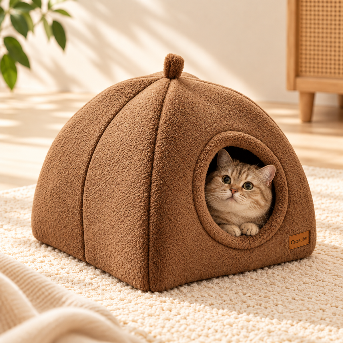 Strawberry Pet Bed – Cosy Nest for Cats & Dogs - TillyPaw