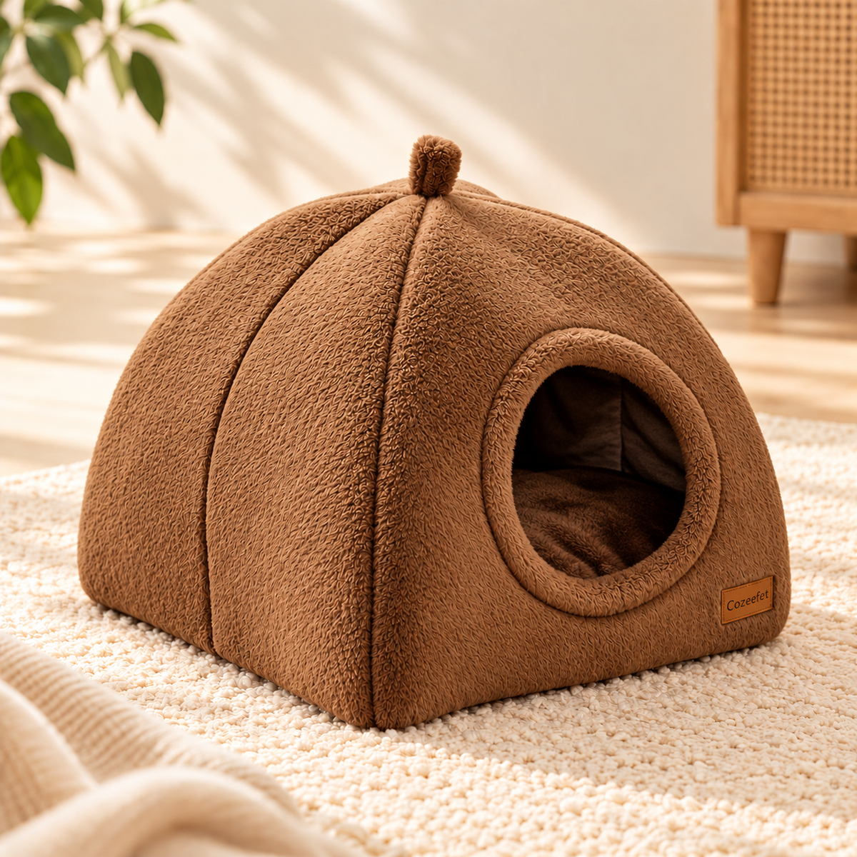 Strawberry Pet Bed – Cosy Nest for Cats & Dogs - TillyPaw