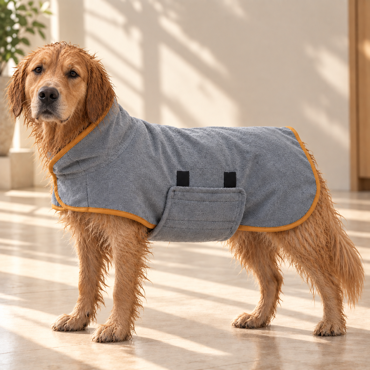Dog Bath Towel – Quick Drying Nanofibre Bathrobe - TillyPaw