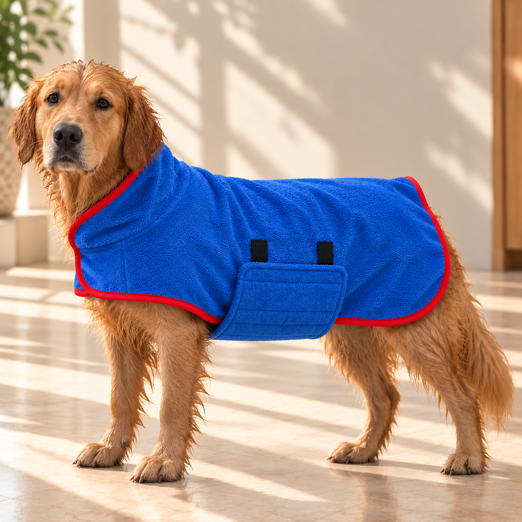 Dog Bath Towel – Quick Drying Nanofibre Bathrobe - TillyPaw