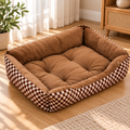 Check Dog Bed – Soft Cosy Bed for Dogs of All Sizes - TillyPaw