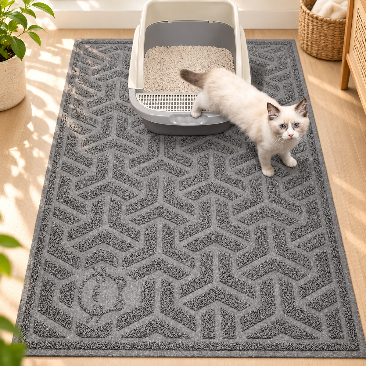 Extra Large Cat Litter Mat – Litter-Trapping - TillyPaw