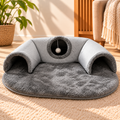 3-in-1 Cat Tunnel Bed – Play Mat & Cosy Nest - TillyPaw