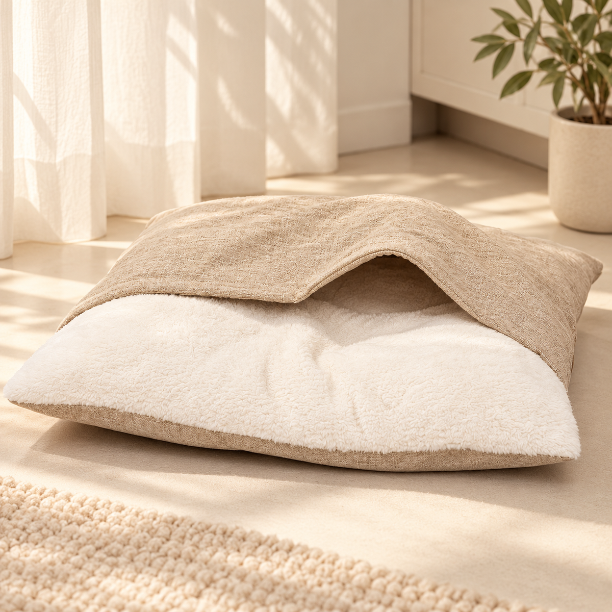 Dog Sleeping Bag Bed – Warm Burrow Bed with Washable Cover - TillyPaw