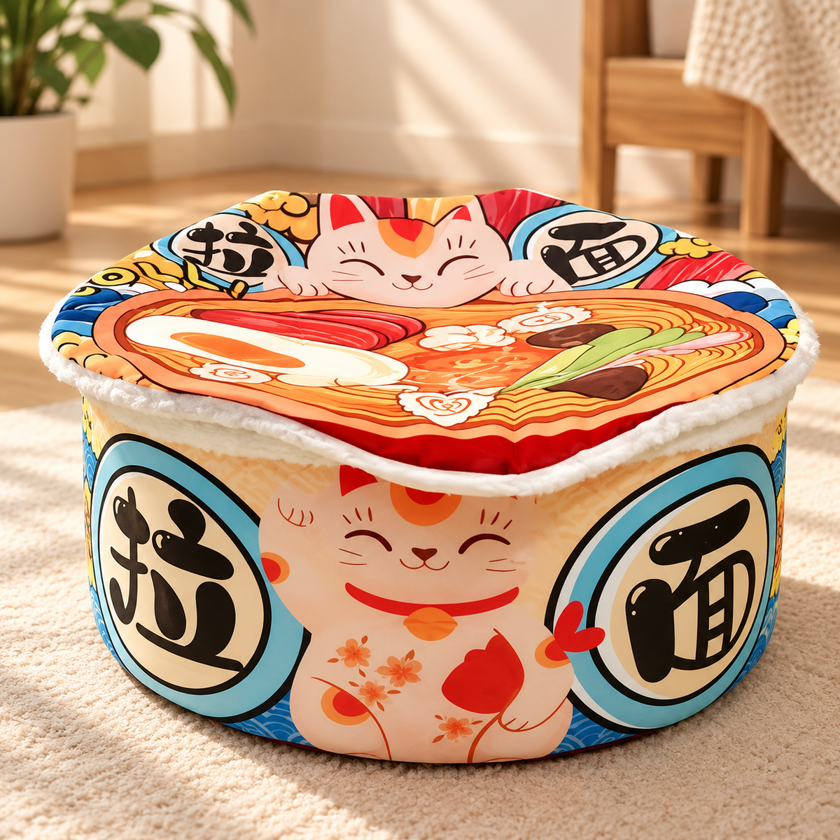 Noodle Cup Pet Bed – Cosy Ramen Cat & Dog Nest - TillyPaw