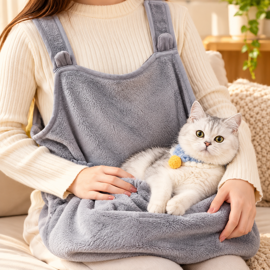Cat Pouch Apron – Cosy Cat Carrier Bib for Cuddles - TillyPaw