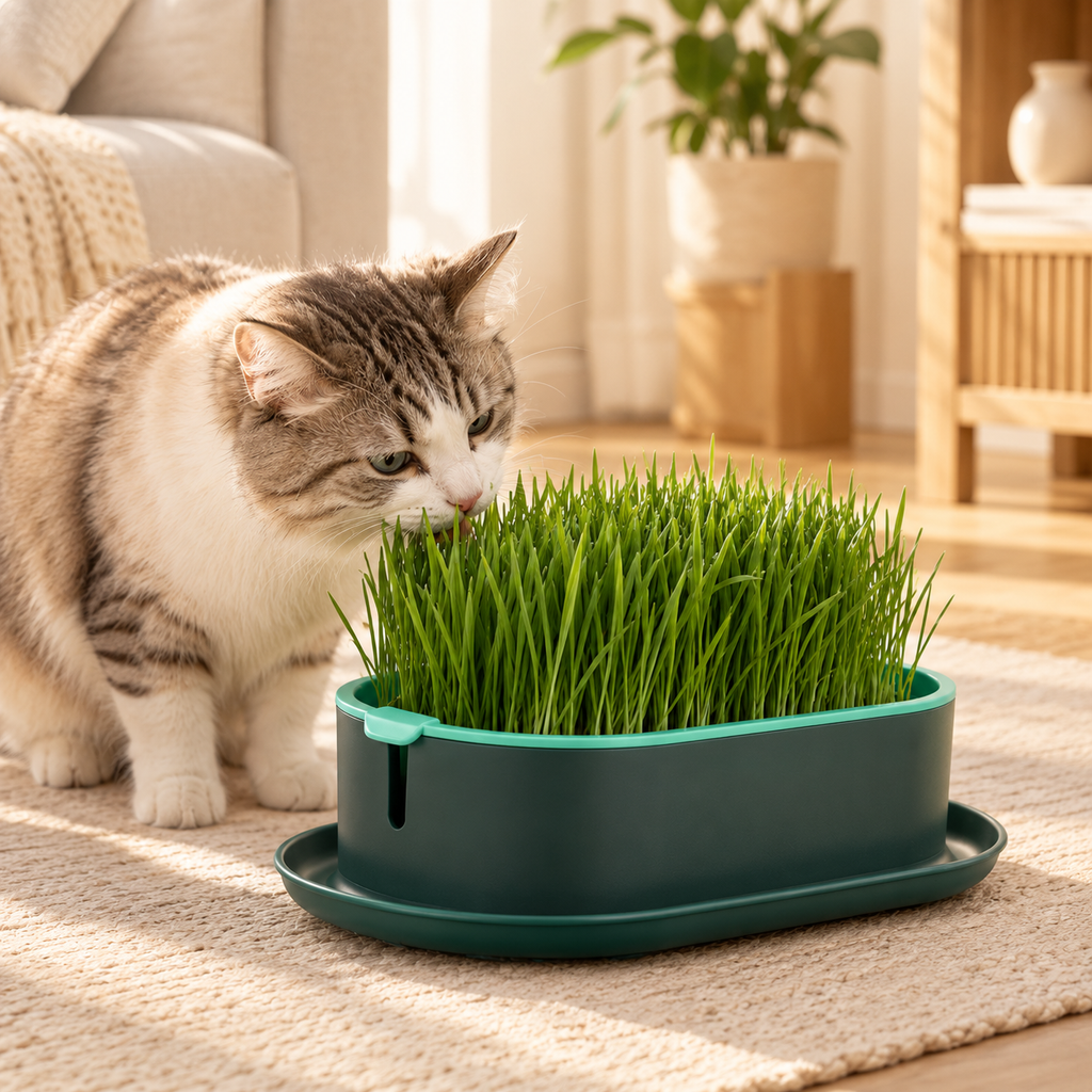 Cat Grass Grow Box – Soil-Free Hydroponic Planter - TillyPaw