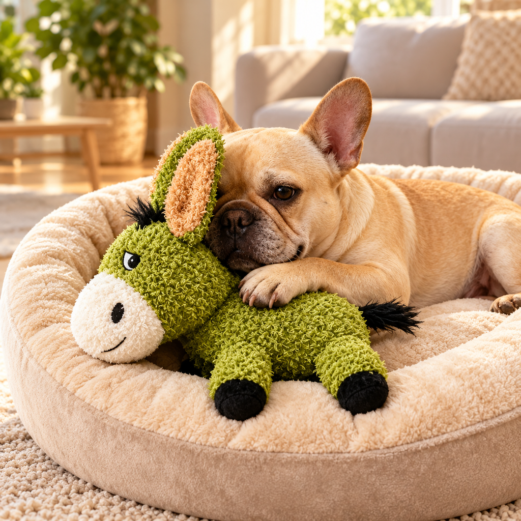 Squeaky Donkey Dog Toy – Soft Plush Companion Toy for Dogs - TillyPaw