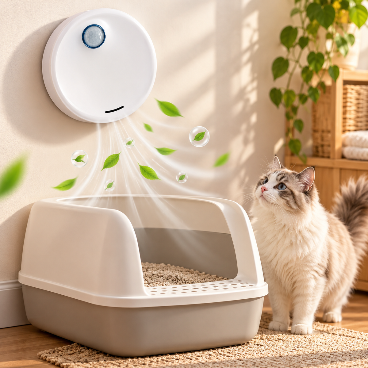 Litter Box Deodoriser – Smart Sensor Air Freshener - TillyPaw