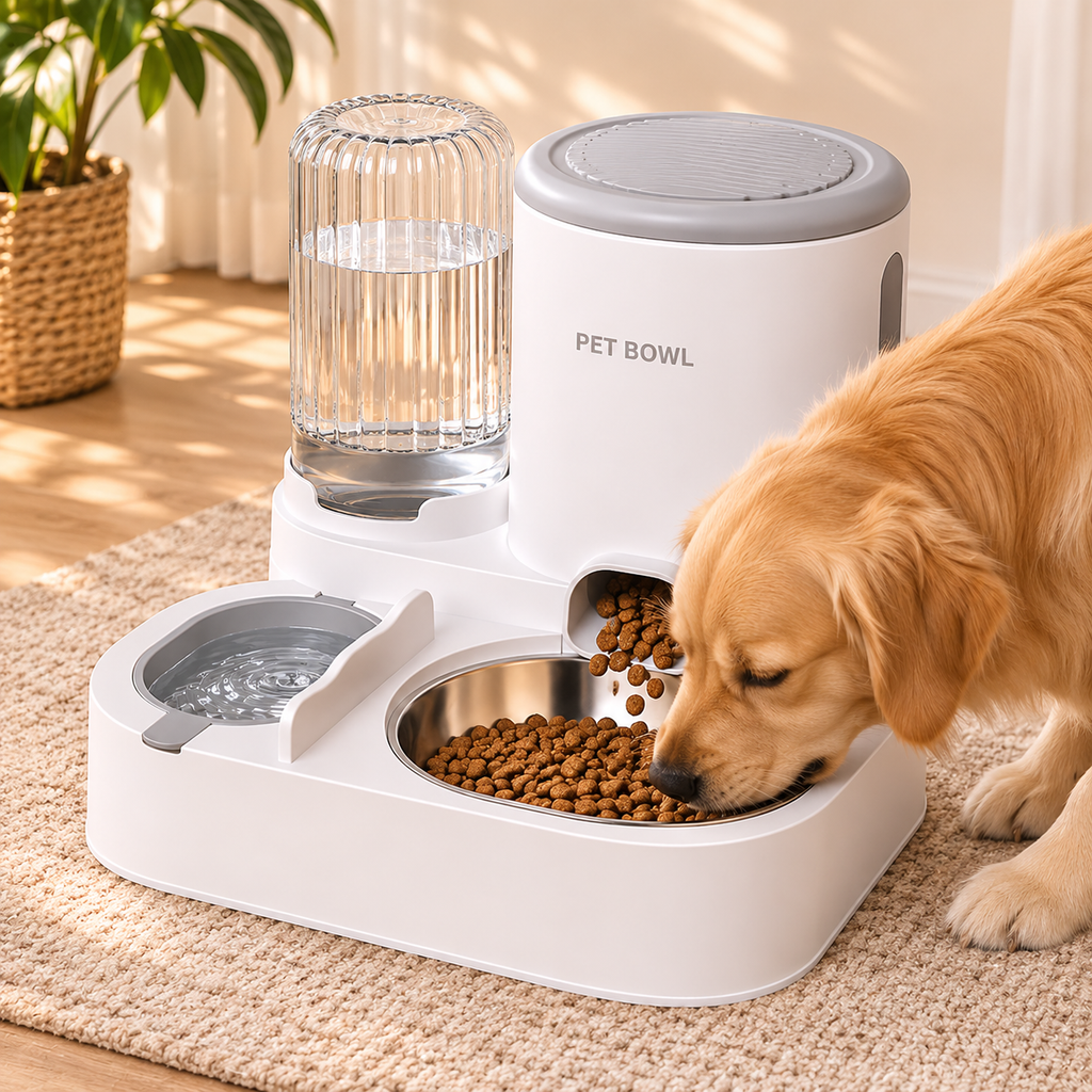 Gravity Pet Feeder & Water Dispenser – Stainless Steel Bowl for Cats - TillyPaw
