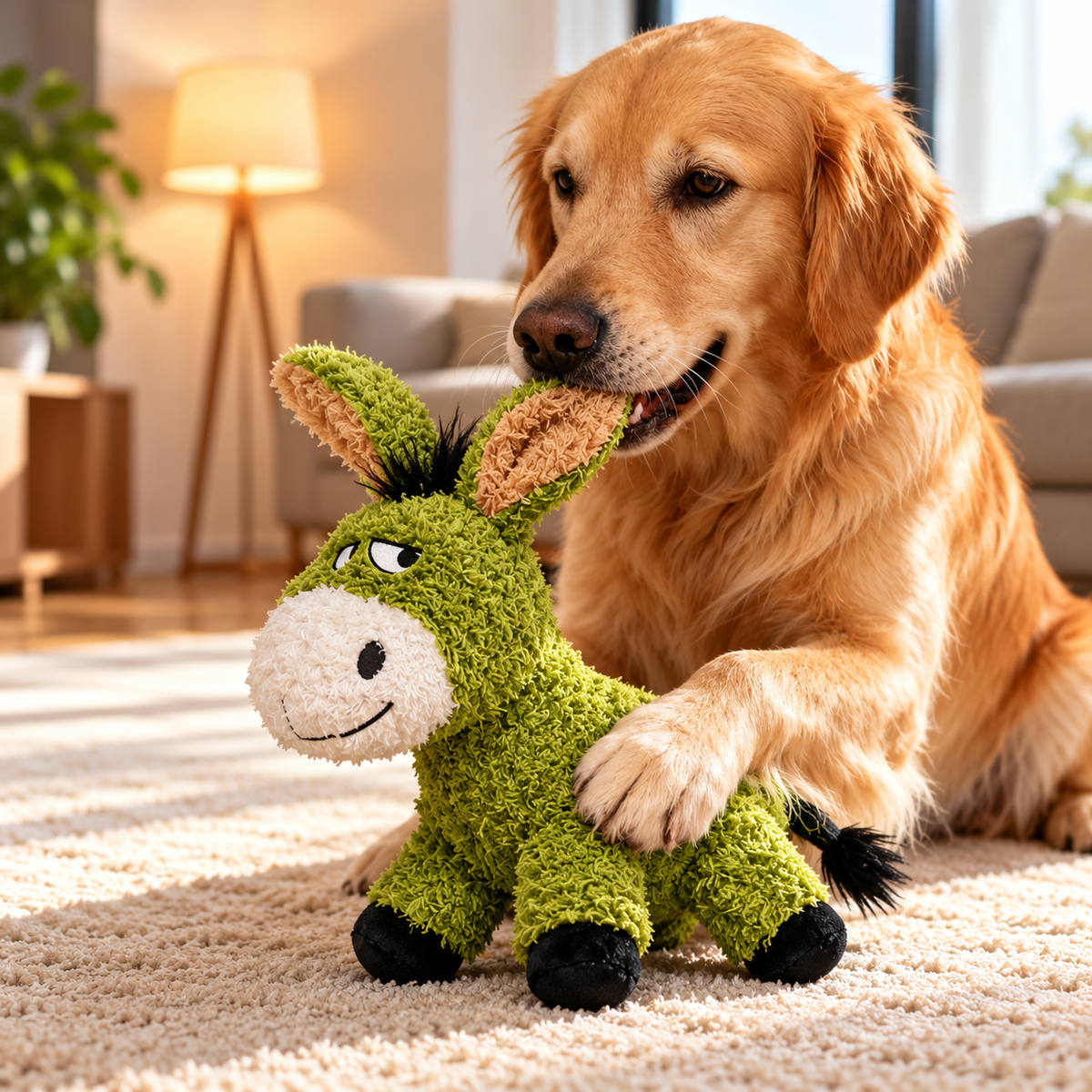 Squeaky Donkey Dog Toy – Soft Plush Companion Toy for Dogs - TillyPaw