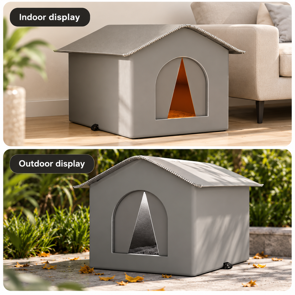 Outdoor Pet Cave – Waterproof Foldable Winter Bed - TillyPaw