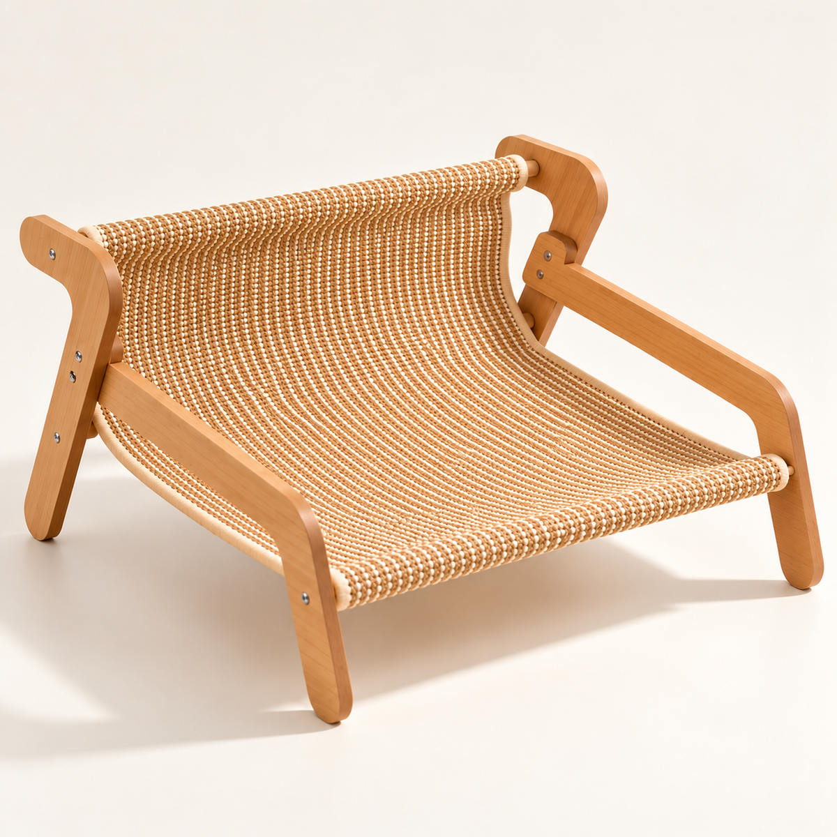 Sisal Cat Scratcher Lounge – Wooden Hammock Chair, Large - TillyPaw