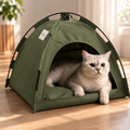 Cosy Pet Tent – Army Green Cat & Small Dog Tent Bed - TillyPaw