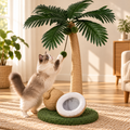 Coconut Tree Cat Scratching Post – Wooden 72cm Scratcher - TillyPaw
