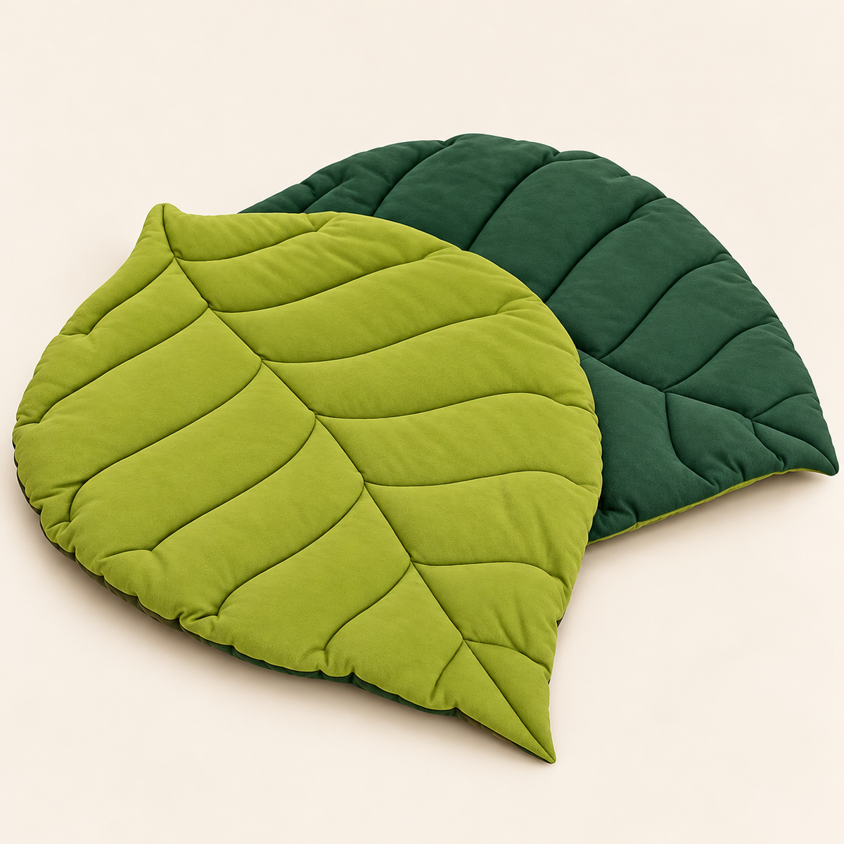 Reversible Leaf-Shaped Cat Bed Mat – Soft Pet Sleeping Mat - TillyPaw
