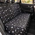 Dog Car Seat Cover – Black Paw Print Rear Seat Protector - TillyPaw