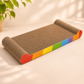 Rainbow Bone Cat Scratching Board – Cardboard Cat Scratcher Lounger - TillyPaw