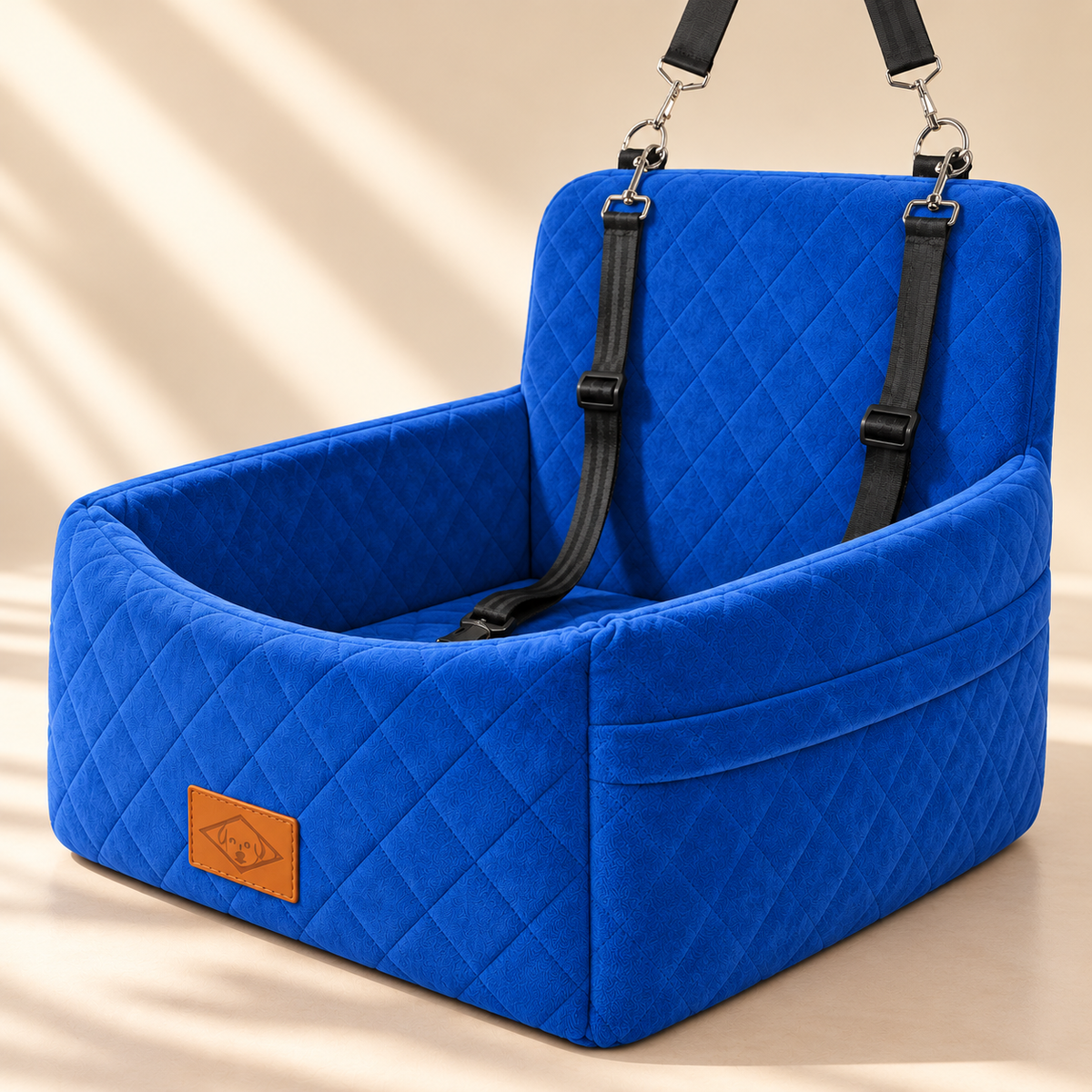 Dog & Cat Car Booster Seat – Travel Bed with Straps - TillyPaw