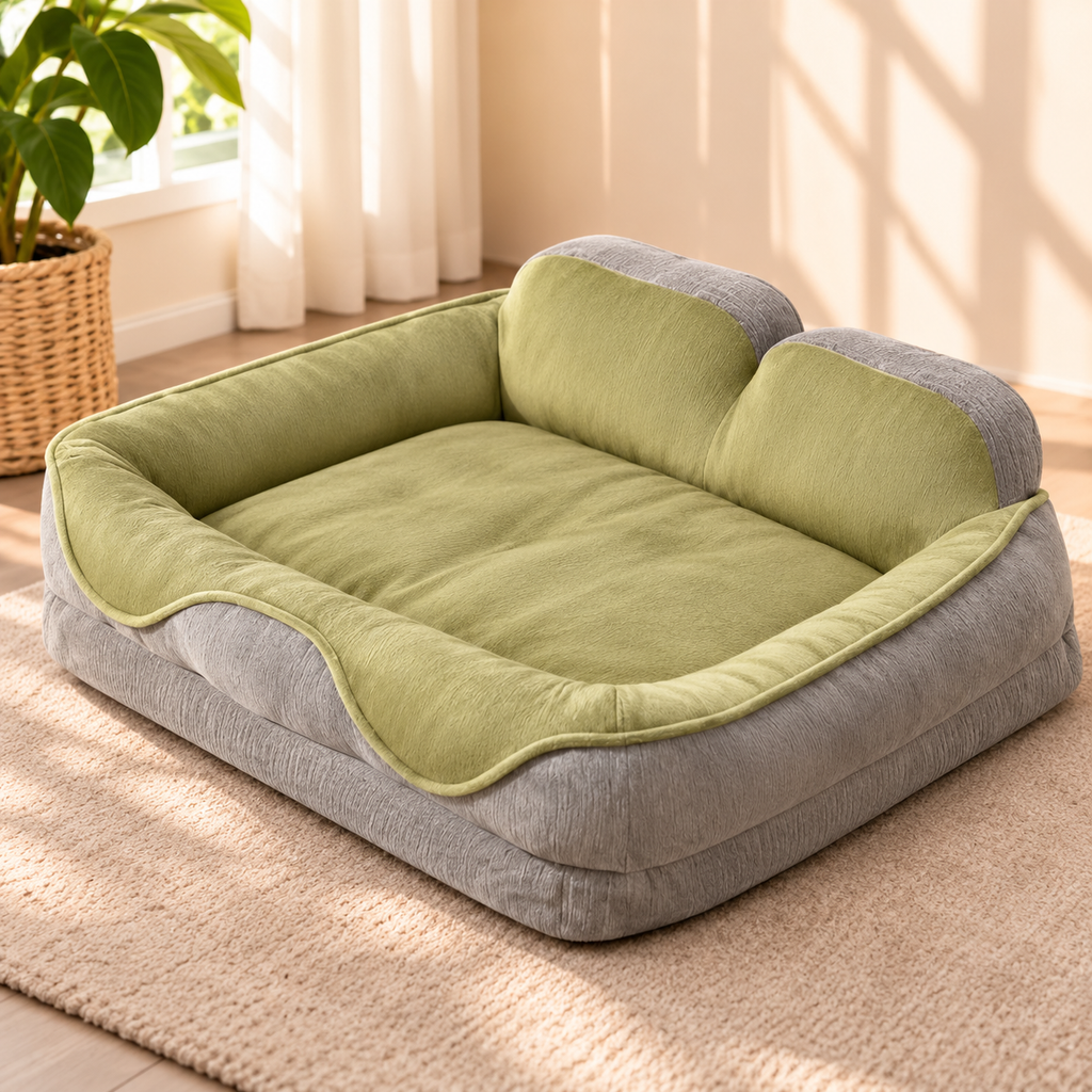 Dog Sofa Bed – Plush Bolster Bed with Soft Sides for Dogs - TillyPaw