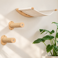 Sisal Cat Wall Steps – 2-Piece Wooden Climbing Set - TillyPaw