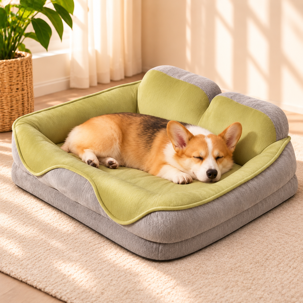 Dog Sofa Bed – Plush Bolster Bed with Soft Sides for Dogs - TillyPaw