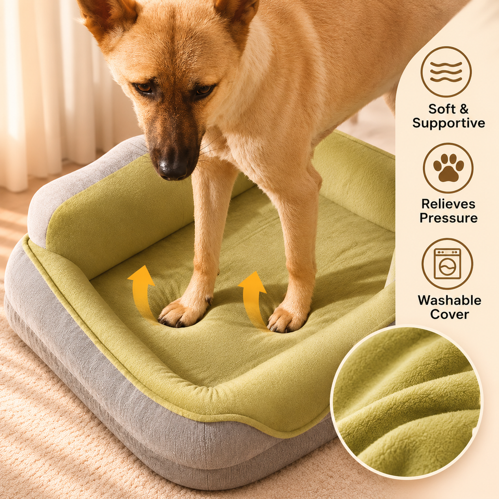 Dog Sofa Bed – Plush Bolster Bed with Soft Sides for Dogs - TillyPaw