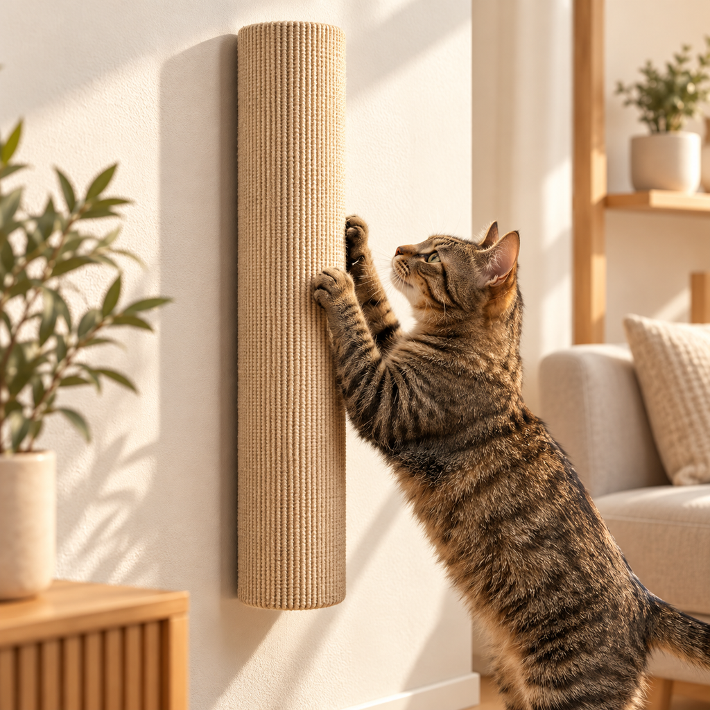 Wall Cat Scratching Post – Stick-On 50cm Scratcher - TillyPaw
